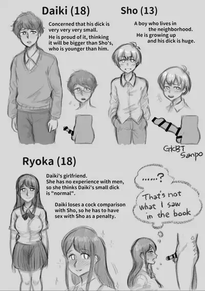 Toshishita Shounen ni Chinko no Size de Makete, Kanojo o Netorareru | BOY with a bigger dick than mine