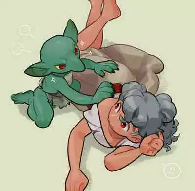 [Komeko] Different language futanari ♀ x goblin ♂